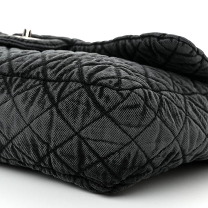 Chanel Denim Quilted Denimpression Flap Grey Black 11 of 11