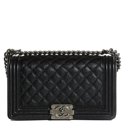 Chanel Caviar Quilted Medium Boy Flap Black 1 of 7