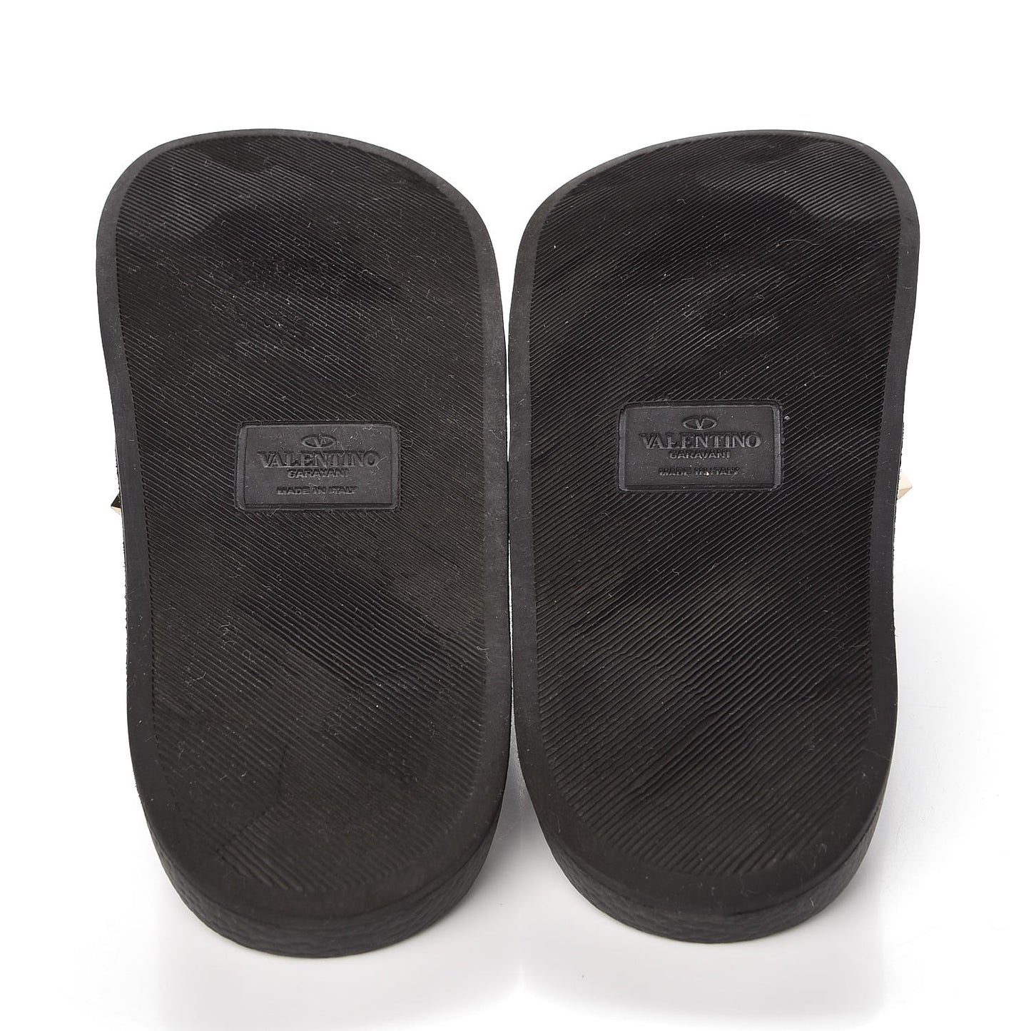 Rubber Rockstud Slide Sandals 39 Black