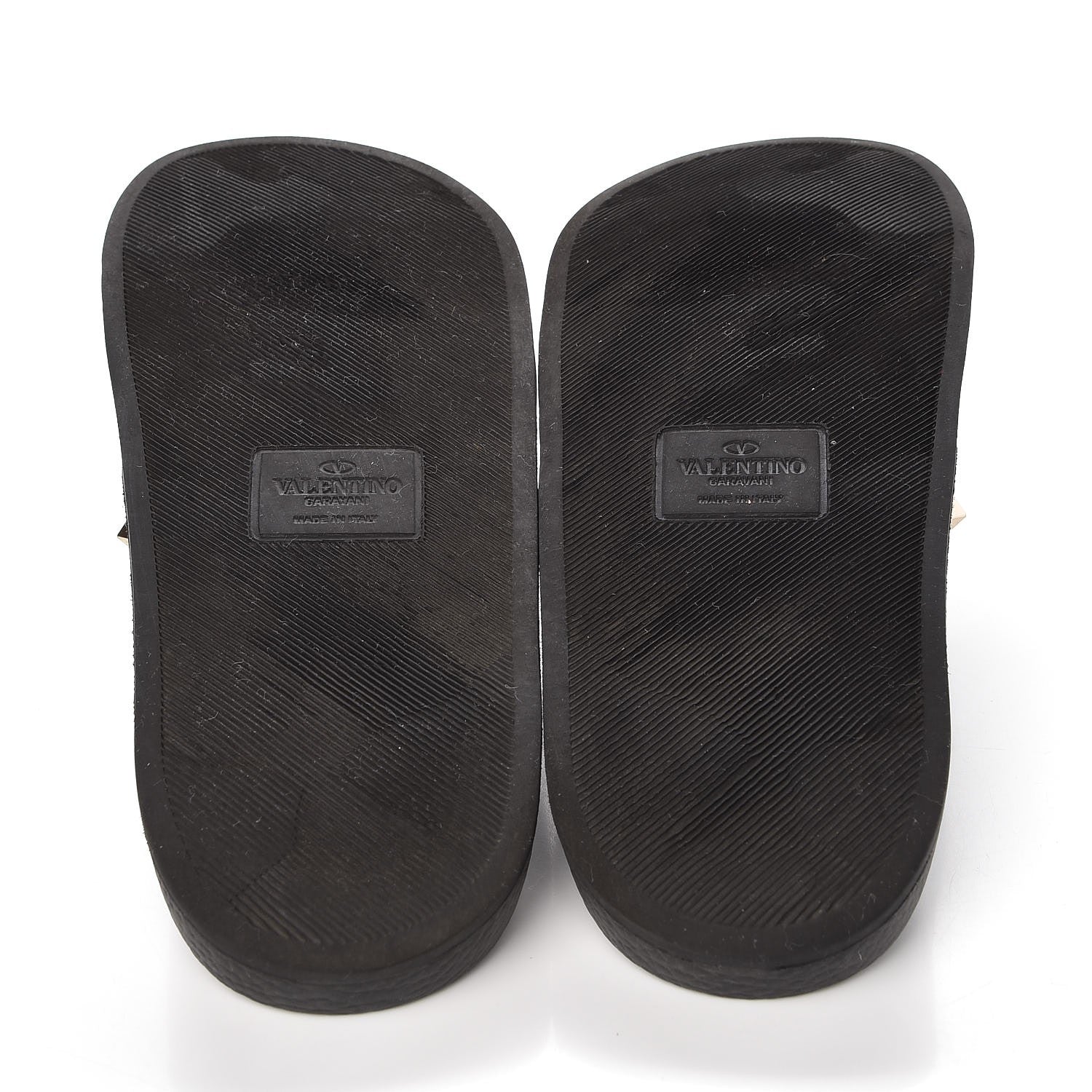 Valentino Garavani Rubber Rockstud Slide Sandals 39 Black 5 of 12