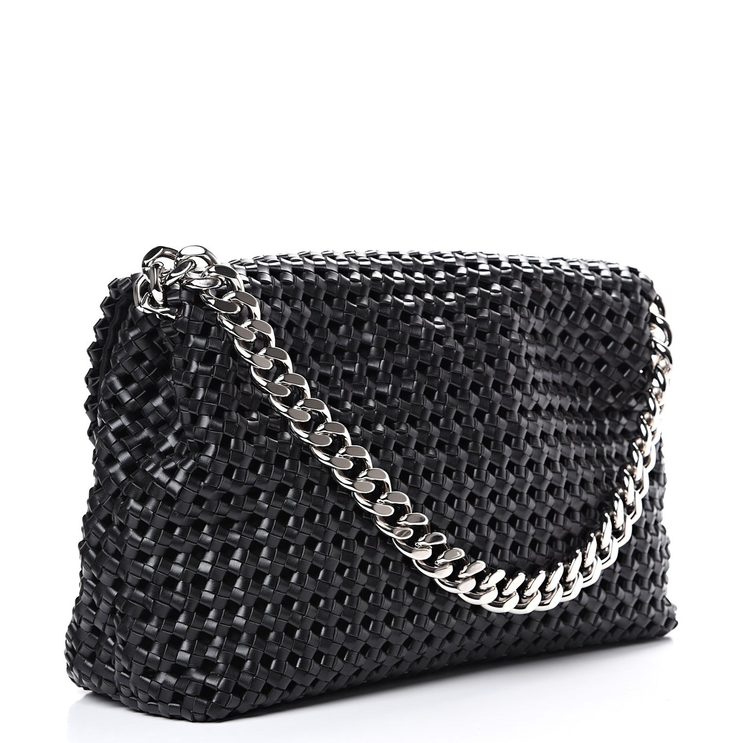 Eco Alter Nappa Weaved Becks Shoulder Bag Black