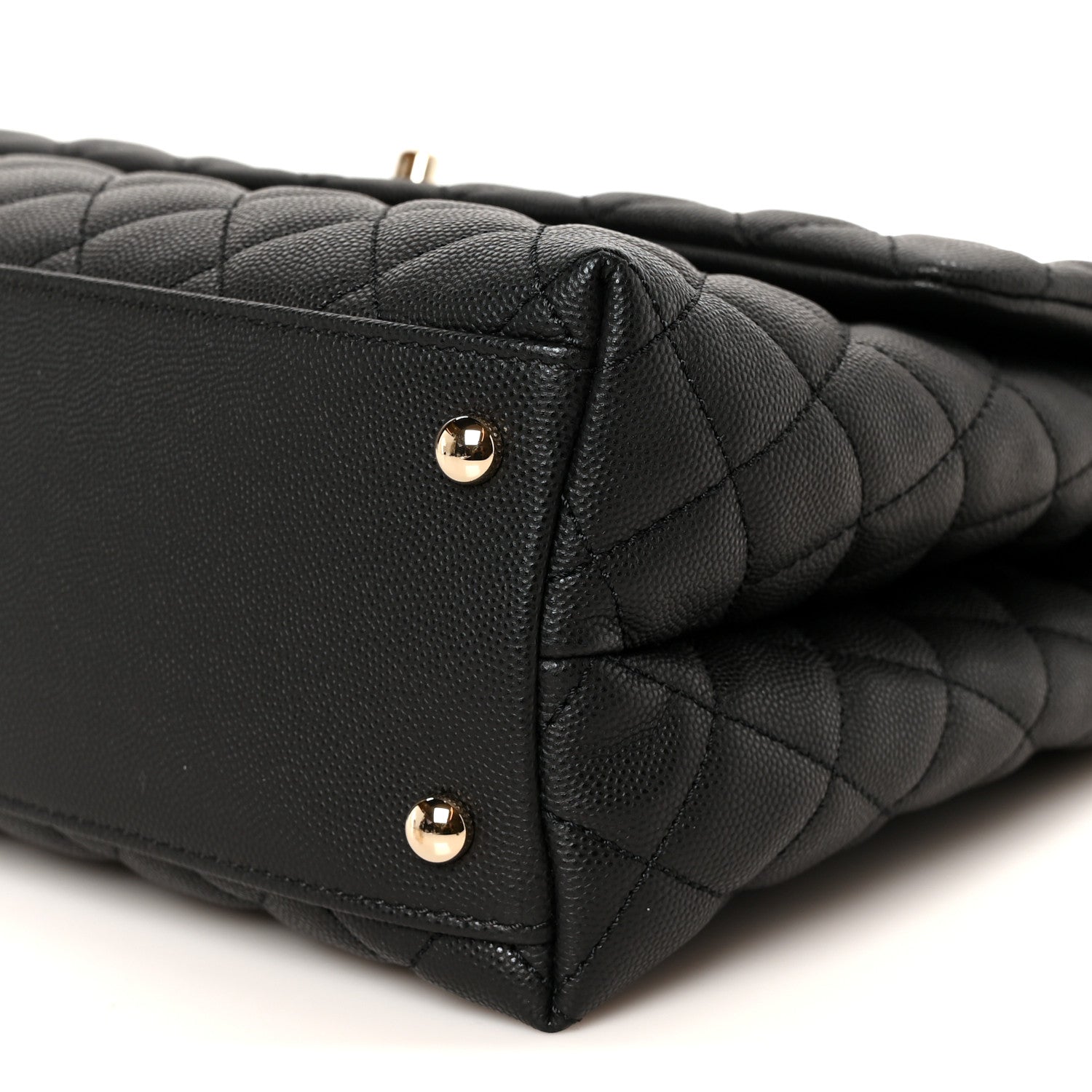 Chanel Caviar Quilted Medium Coco Handle Flap Black 11 of 12
