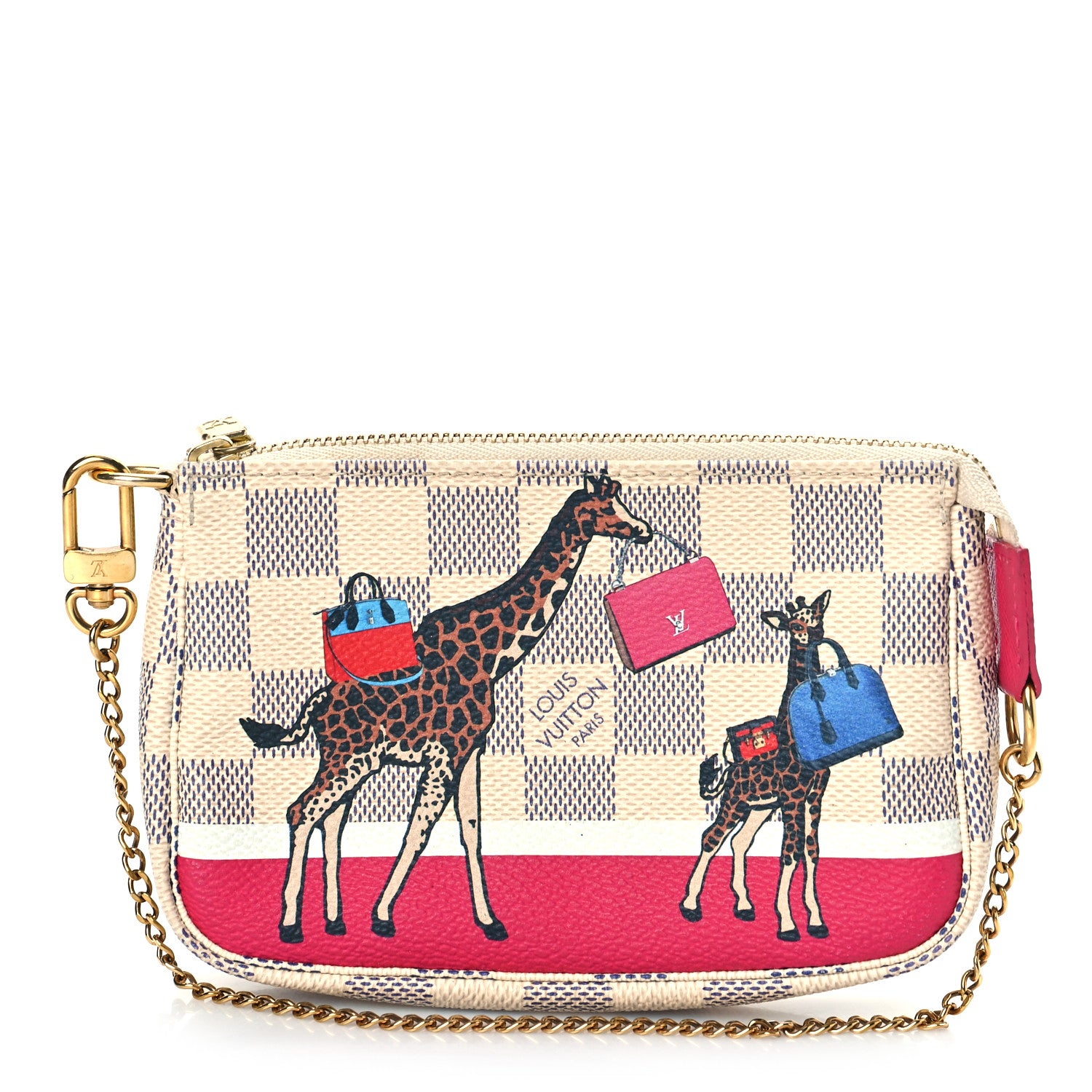 Louis Vuitton Damier Azur 2017 Christmas Animation Mini Pochette Accessories 2 of 9