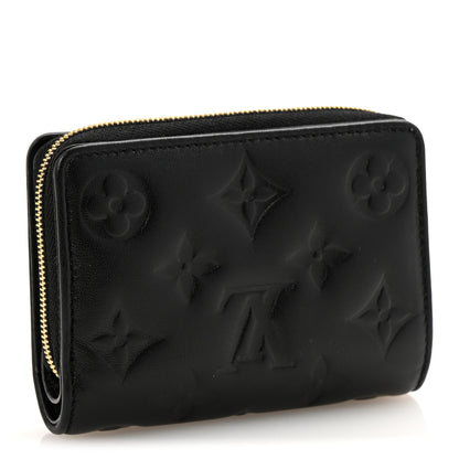 Louis Vuitton Lambskin Embossed Monogram Lou Coussin Wallet Black 3 of 8