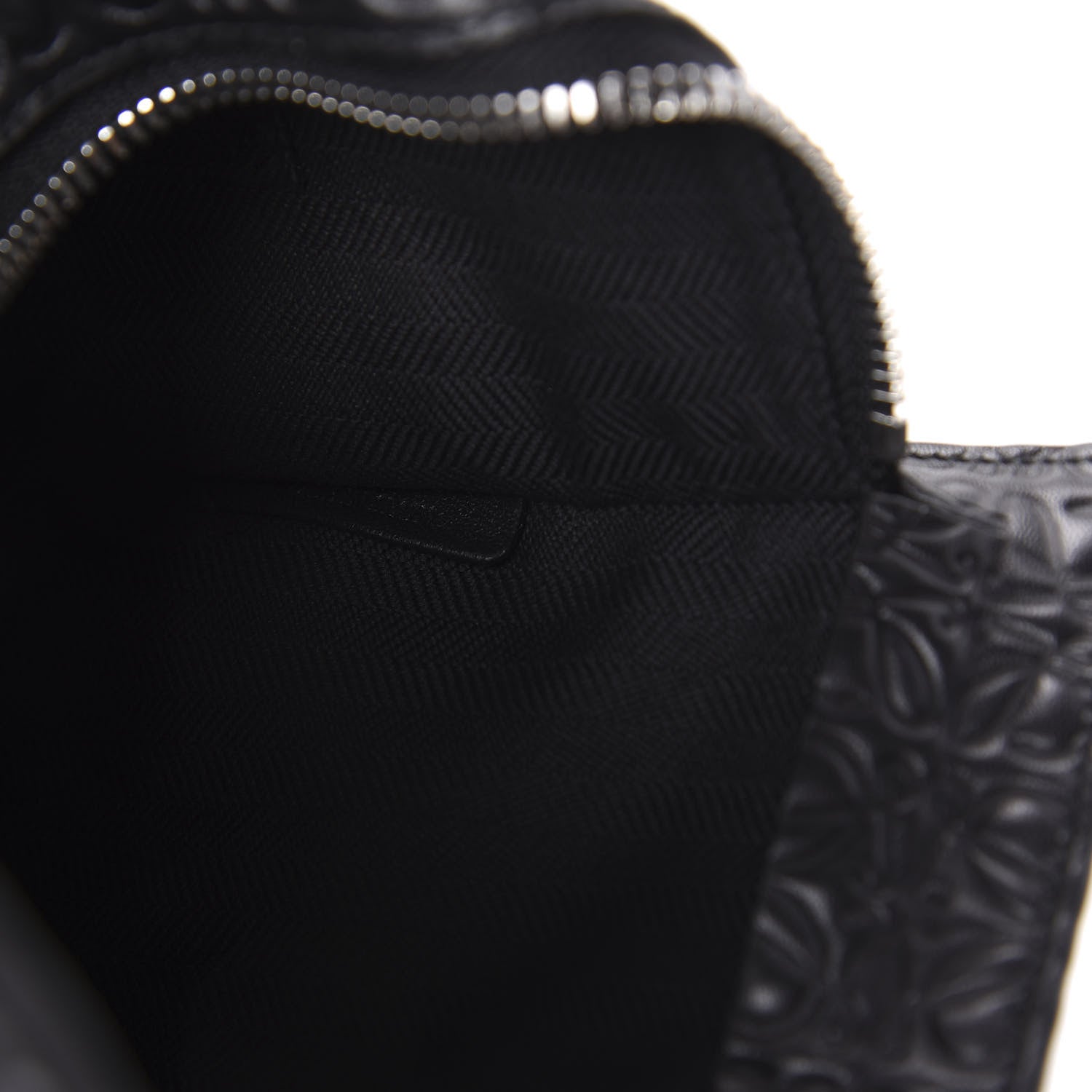 Loewe Calfskin Embossed Repeat T Pouch Black 9 of 10