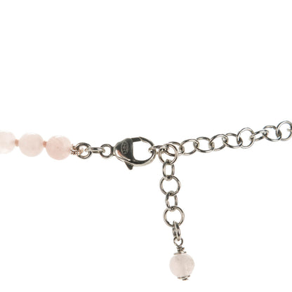 Chanel Bead Crystal CC Choker Necklace Pink Silver 4 of 5