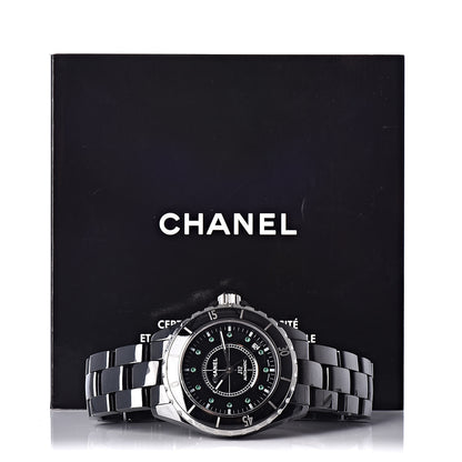 Chanel Stainless Steel Ceramic Emerald 38mm J12 Automatic Watch Black 7 of 7