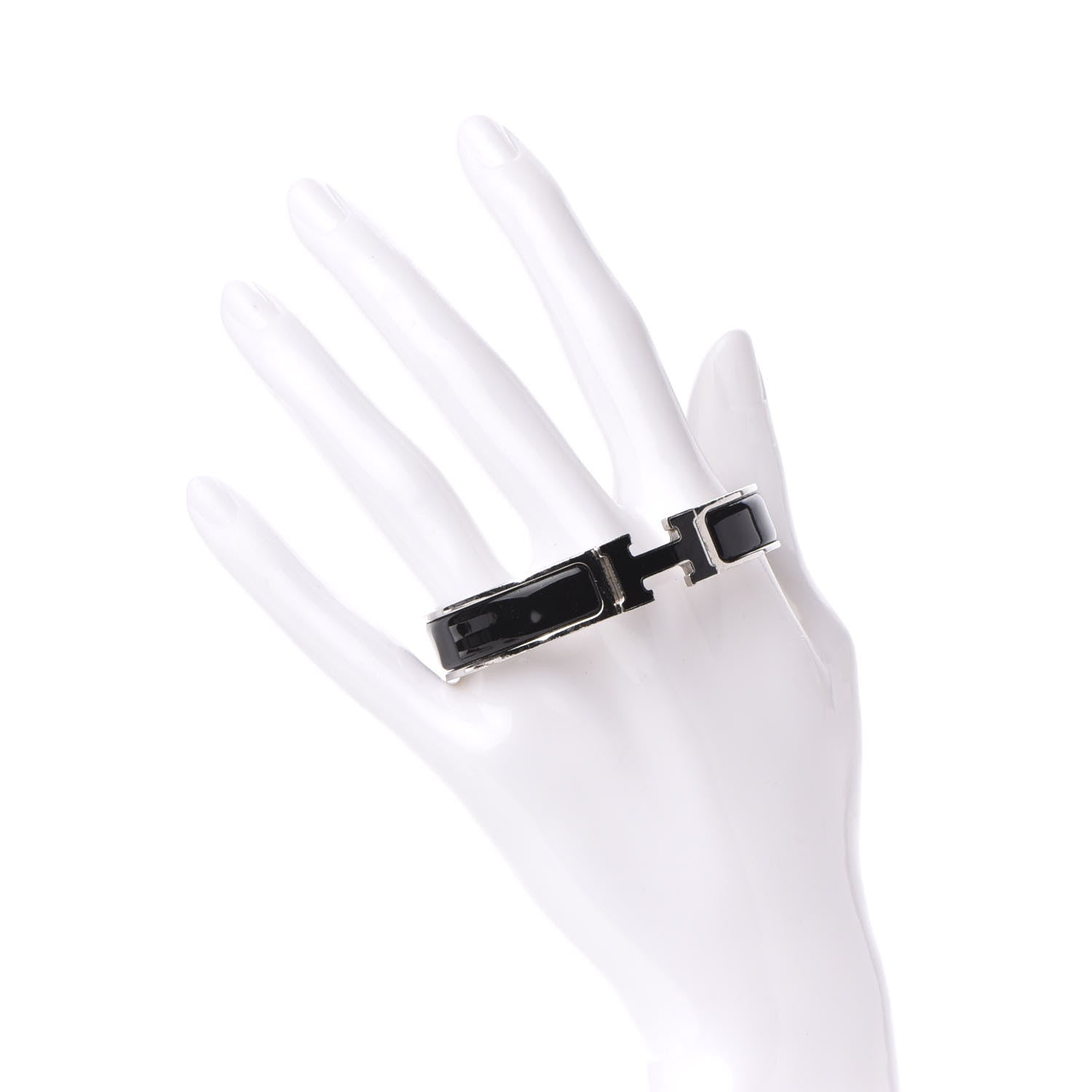 Hermes Enamel Narrow Clic Clac H Bracelet PM Black 2 of 6