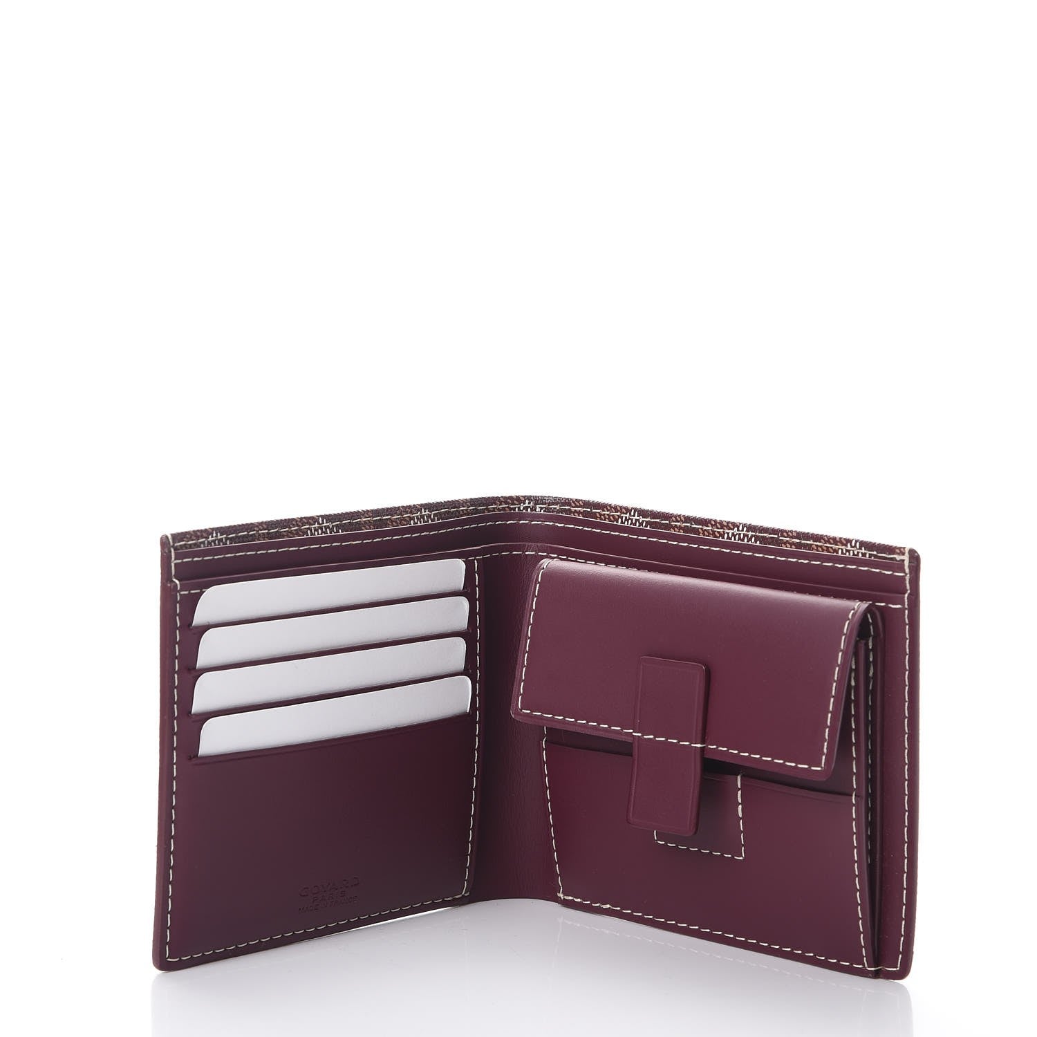 Goyard Goyardine Saint Florentin Bi-Fold Wallet Burgundy 5 of 8