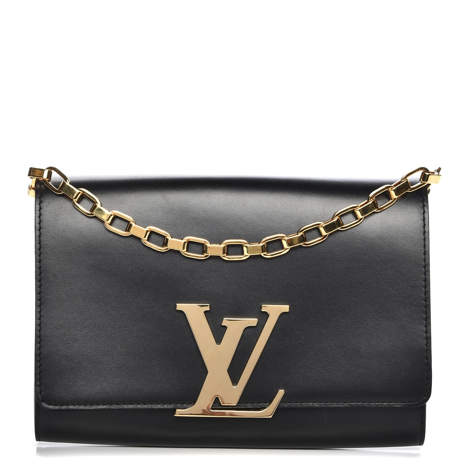 Louis Vuitton Calfskin Chain Louise GM Black 1 of 6