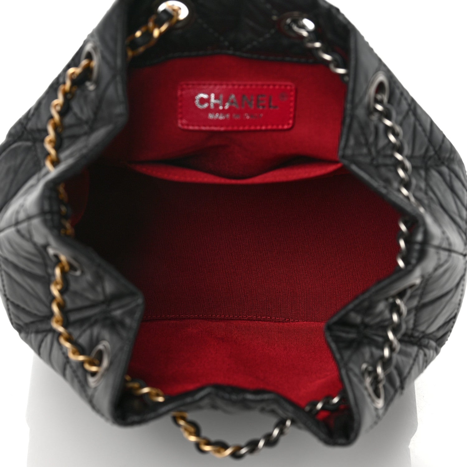 Chanel Aged Calfskin Quilted Small Gabrielle Backpack Black 5 of 8