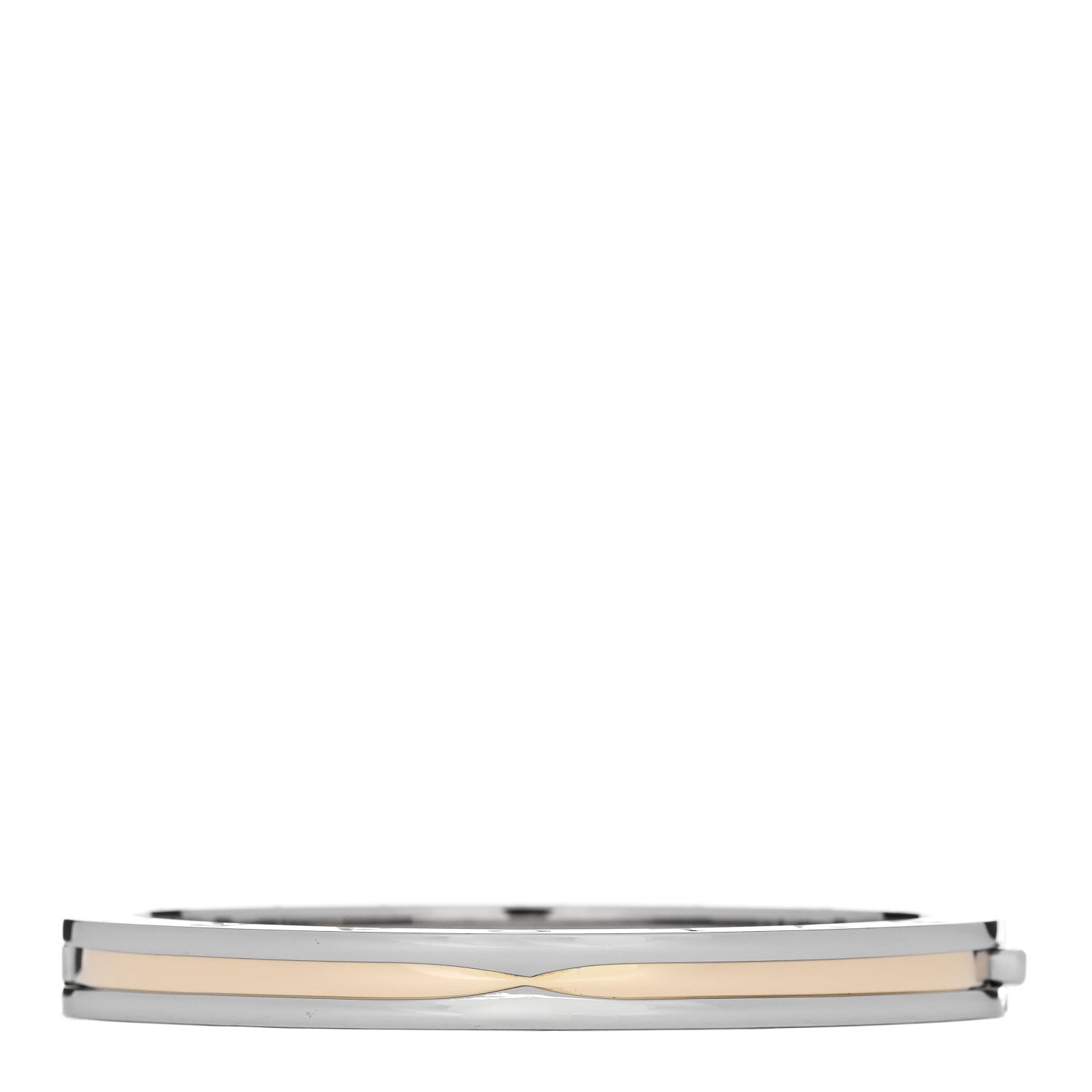 Bulgari 18K Yellow Gold Stainless Steel B.Zero1 Bangle Bracelet 2 of 5