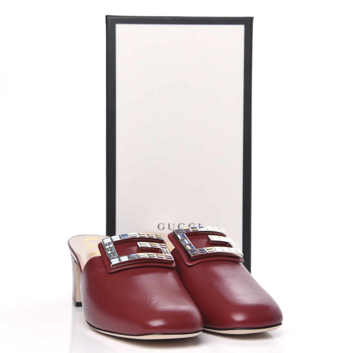 Malaga Kid Crystal Square G Madelyn Mules 41 Romantic Cerise