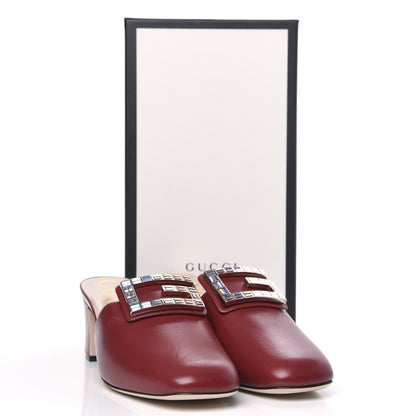 Gucci Malaga Kid Crystal Square G Madelyn Mules 41 Romantic Cerise 10 of 10