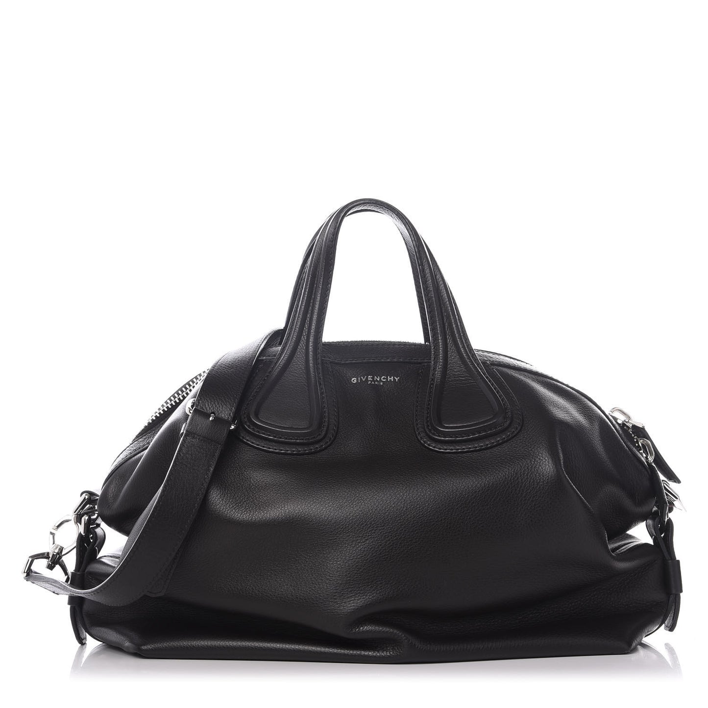 Waxy Grained Calfskin Medium Nightingale Black