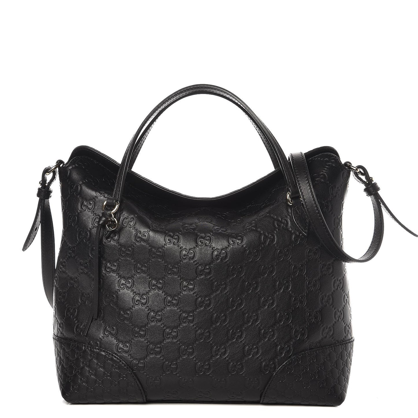 Guccissima Medium Bree Foldover Tote Black