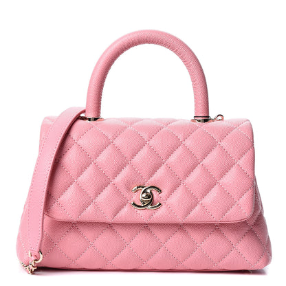 Chanel Caviar Quilted Mini Coco Handle Flap Pink 1 of 9