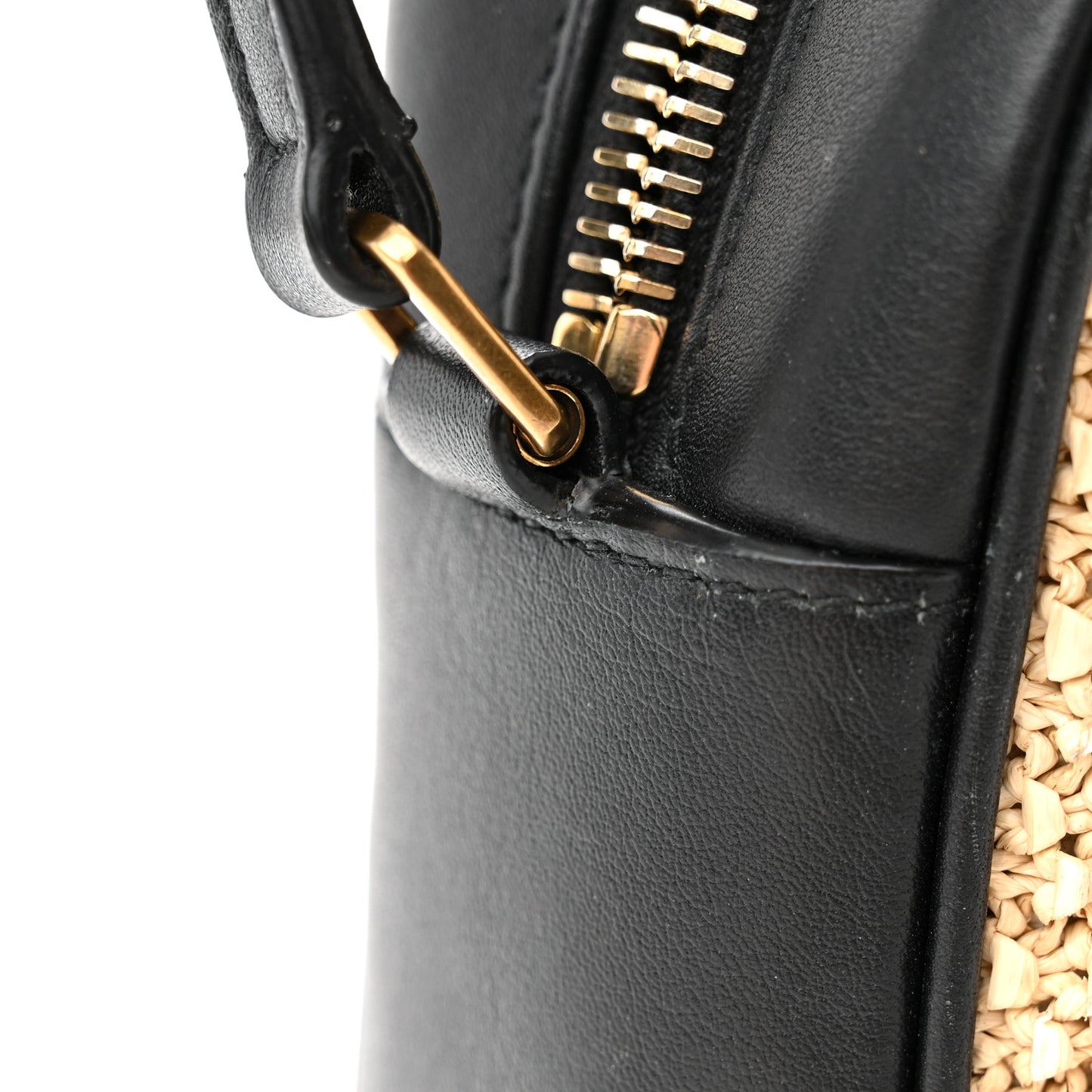 Raffia Canvas Monogram Lou Camera Bag Naturel
