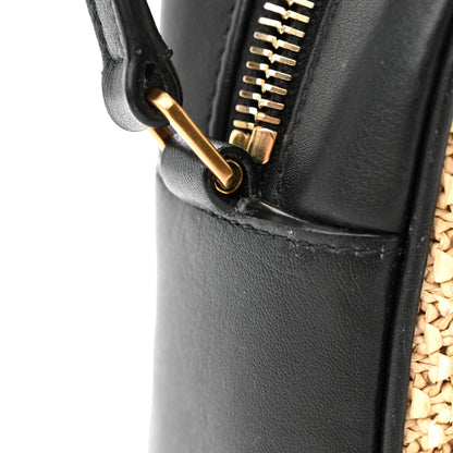 Saint Laurent Raffia Canvas Monogram Lou Camera Bag Naturel 12 of 12