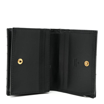 Gucci Calfskin Matelasse GG Marmont Card Case Wallet Black 5 of 8