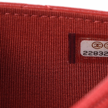 Chanel Lambskin Quilted Trendy CC Wallet On Chain WOC Red 9 of 10