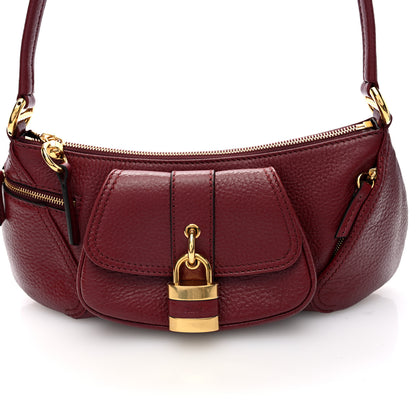 Chloe Grained Calfskin The 99 Shoulder Bag Brunet Brunet Red 8 of 10