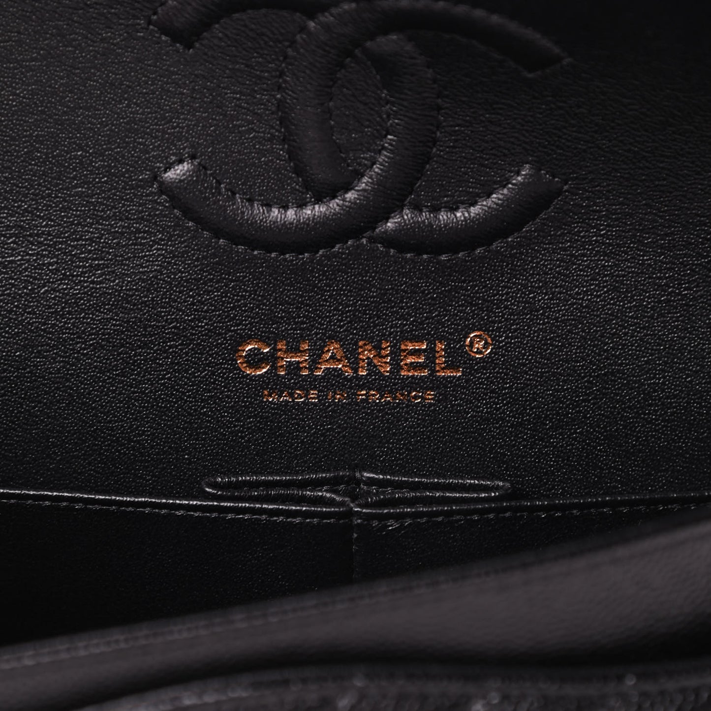 Caviar Chevron Quilted Small Double Flap Black