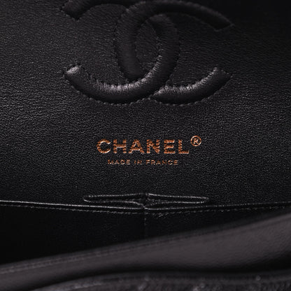 Chanel Caviar Chevron Quilted Small Double Flap Black 6 of 12