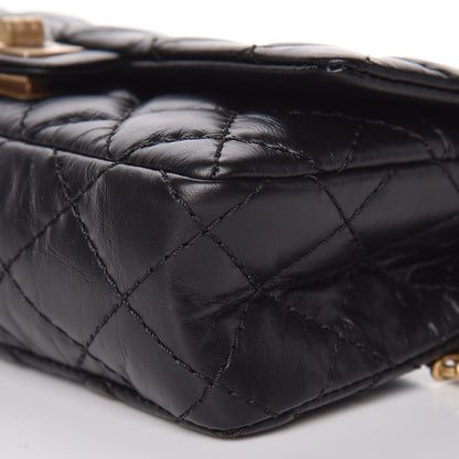 Chanel Aged Calfskin Quilted 2.55 Reissue Flap Belt Bag Clutch Black 6 of 11