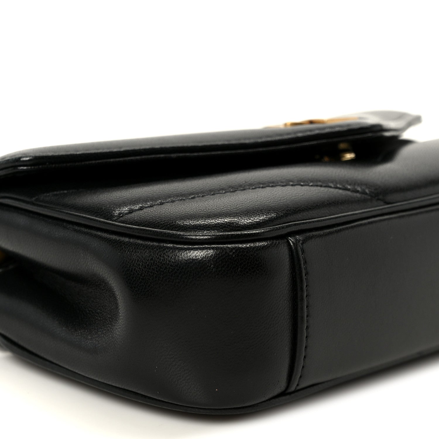 Saint Laurent Lambskin Chevron Quilted Mini Loulou Black 12 of 13