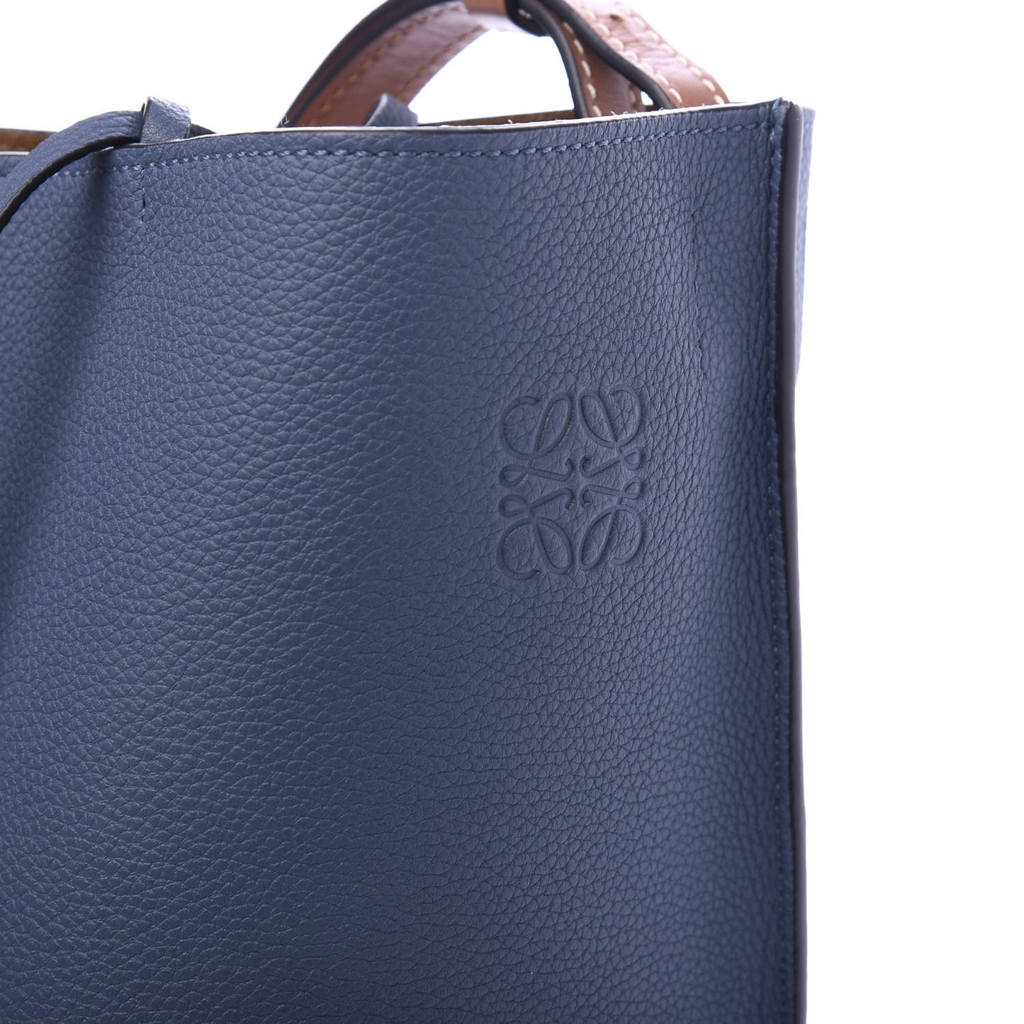 Calfskin Gate Bucket Bag Steel Blue