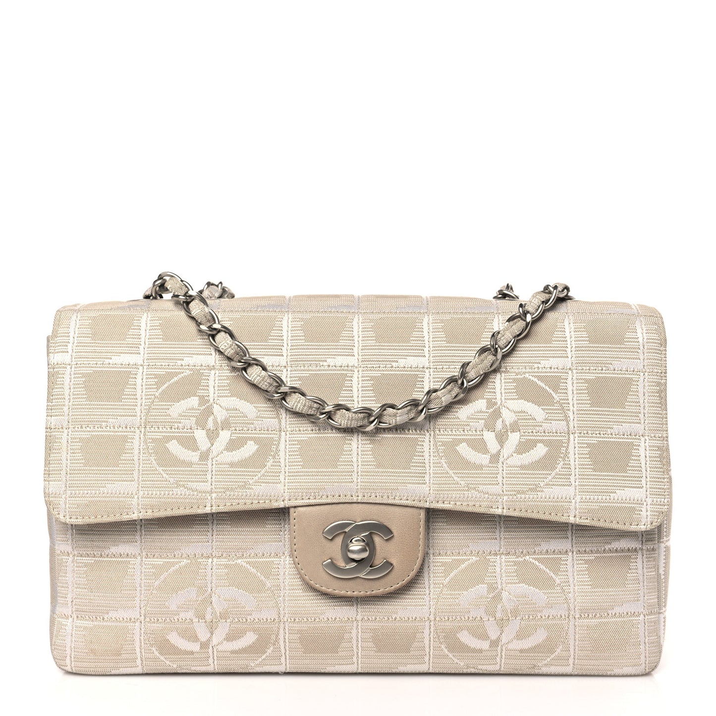 Nylon Medium Travel Flap Light Beige