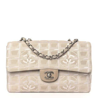 Chanel Nylon Medium Travel Flap Light Beige 1 of 10