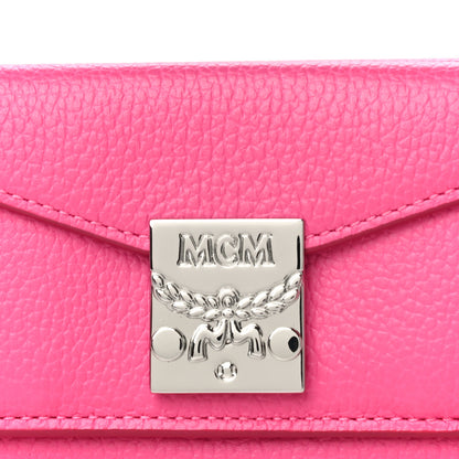 MCM Calfskin Tri-Fold Flap Wallet Pink 8 of 11