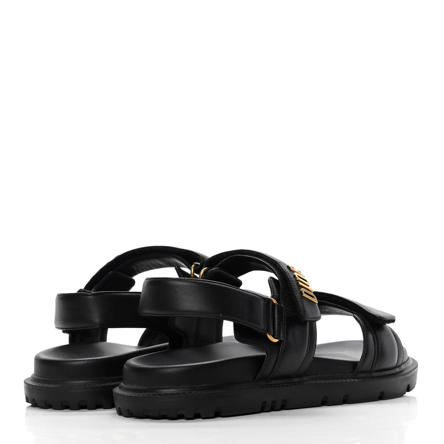Lambskin Dioract Sandals 40.5 Black