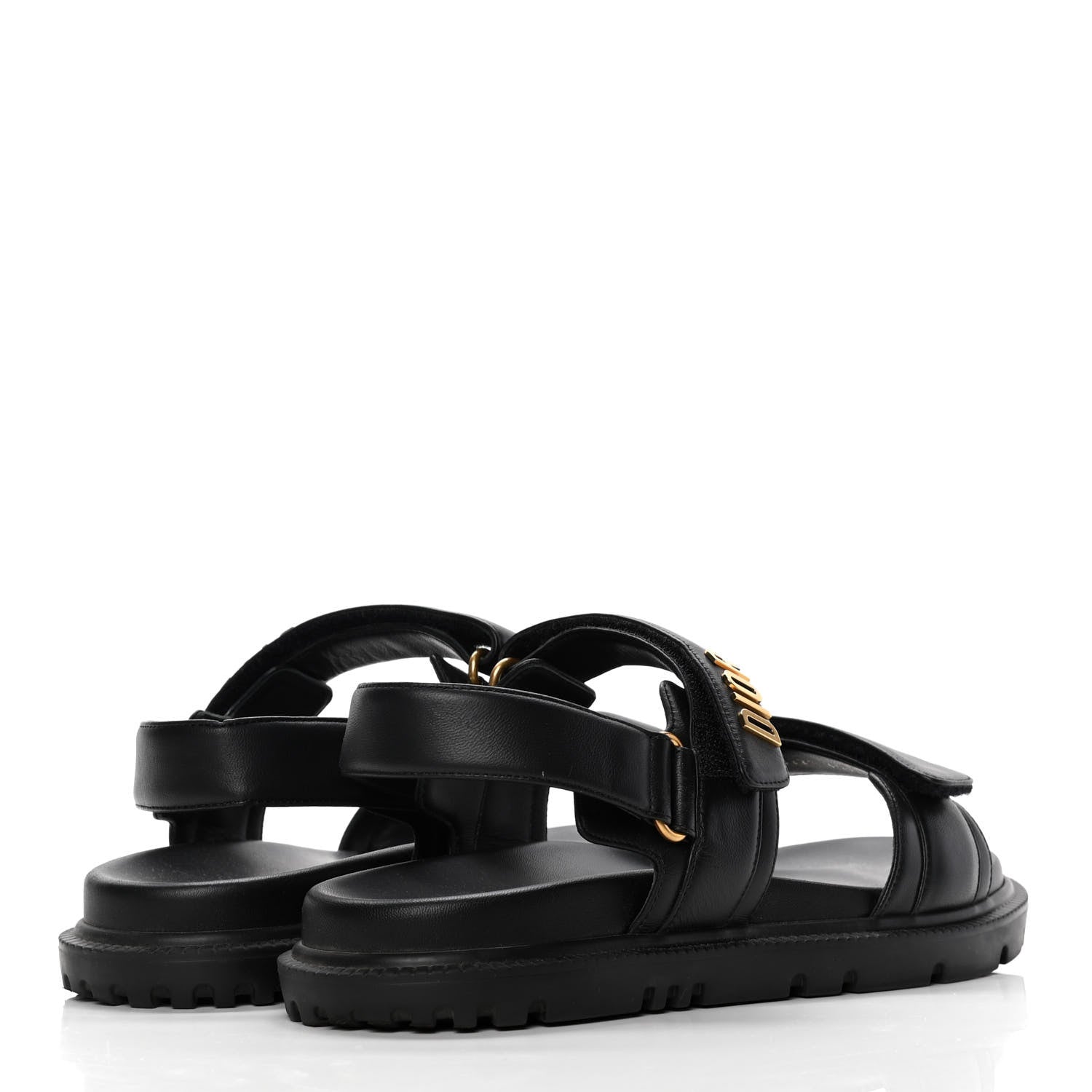 Christian Dior Lambskin Dioract Sandals 40.5 Black 5 of 8