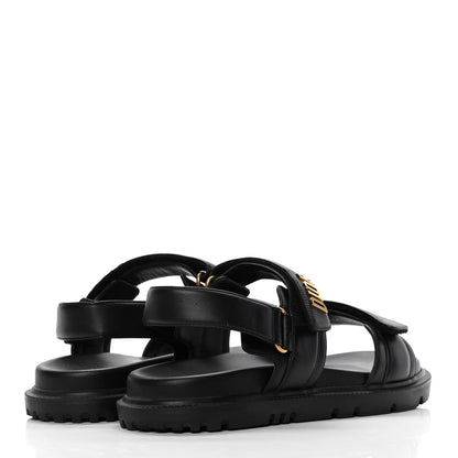 Christian Dior Lambskin Dioract Sandals 40.5 Black 5 of 8
