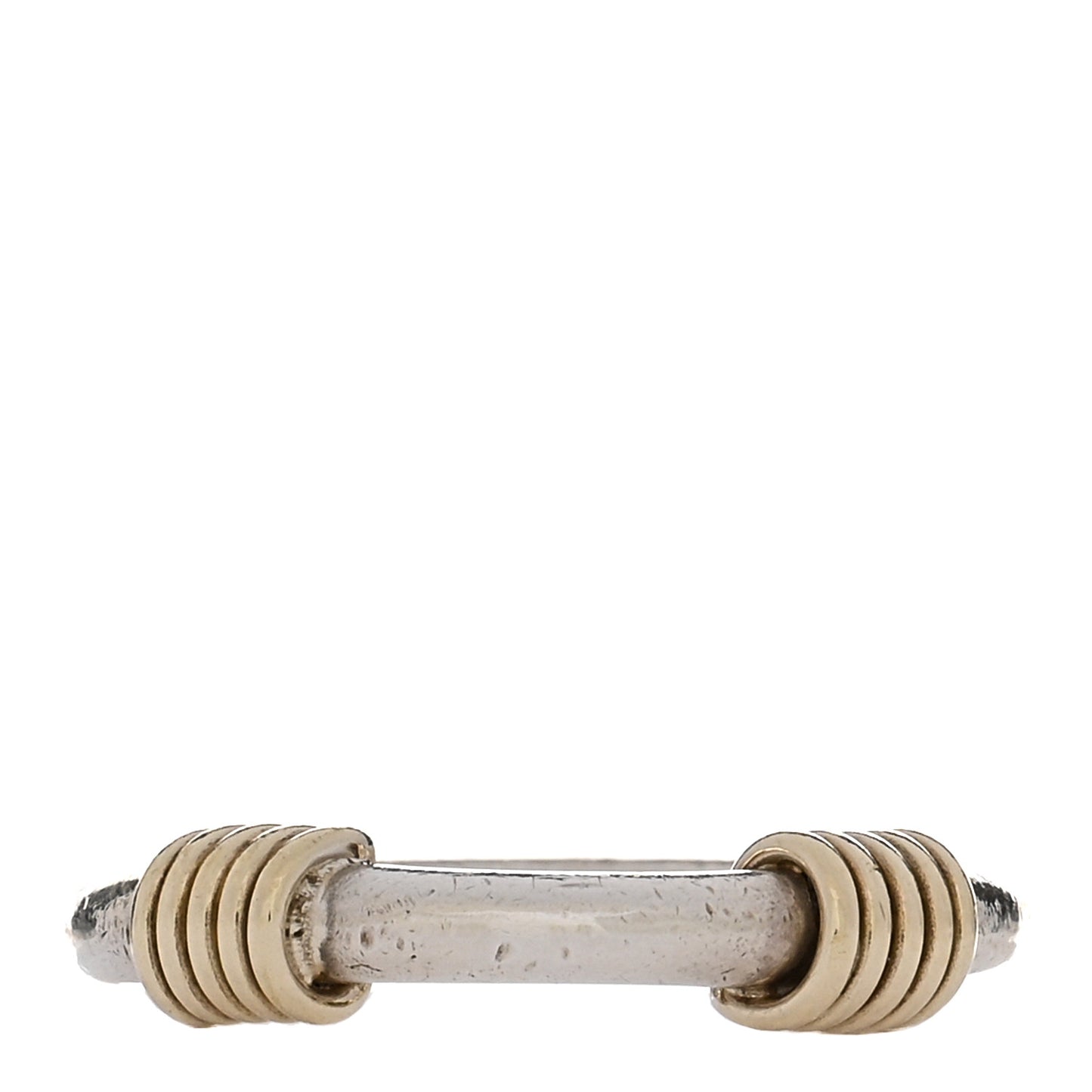 Sterling Silver 18K Yellow Gold Coil Band Ring 47/4