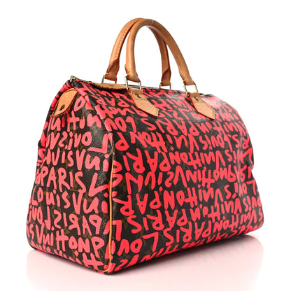 Louis Vuitton Monogram Graffiti Speedy 30 Fuchsia 5 of 8
