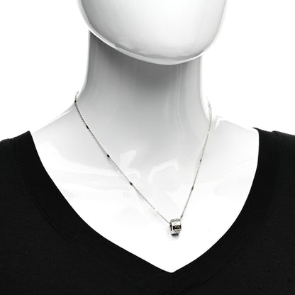 Gucci 18K White Gold Enamel Icon Twirl Pendant Necklace 2 of 4
