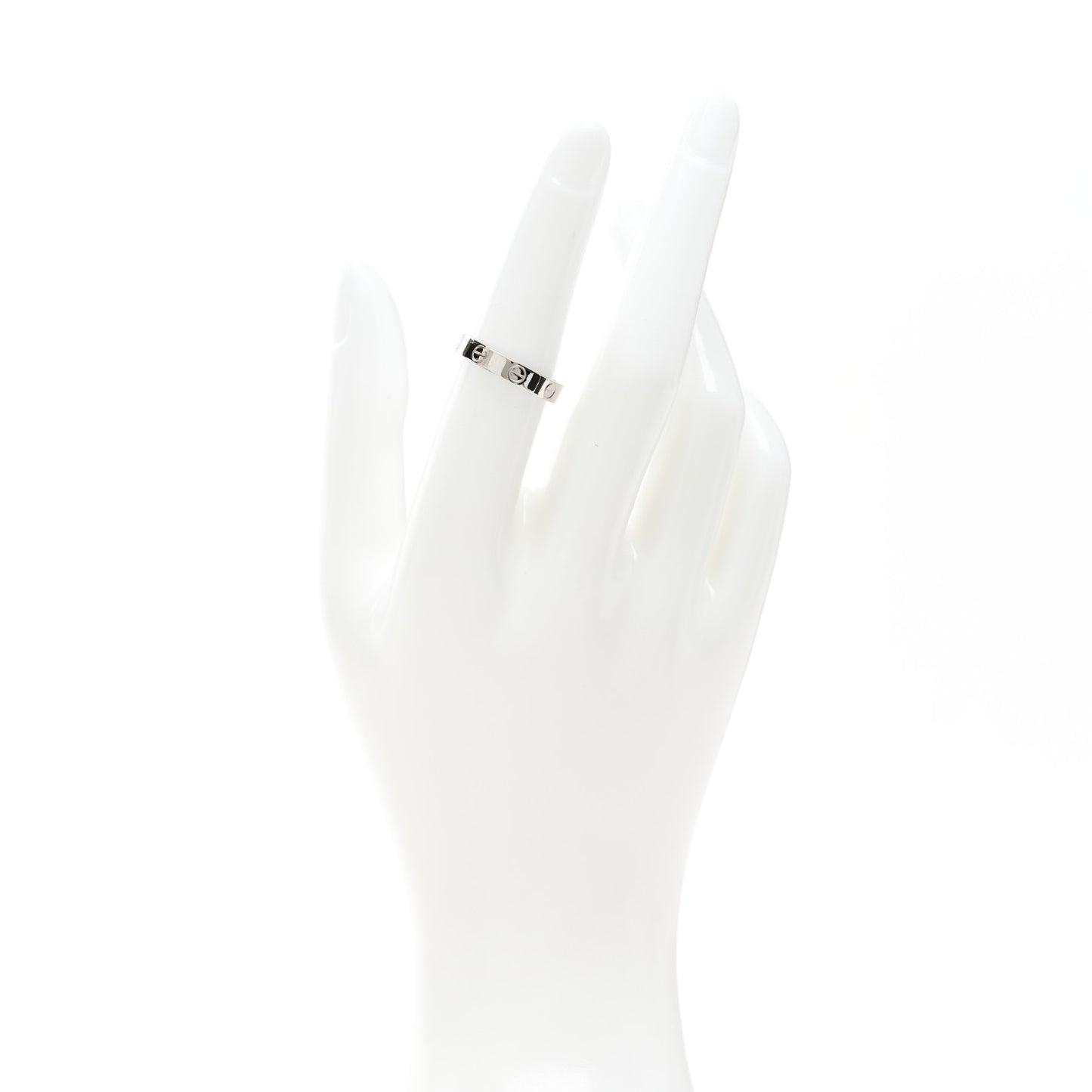 18K White Gold 3.5mm LOVE Wedding Band Ring 52 6