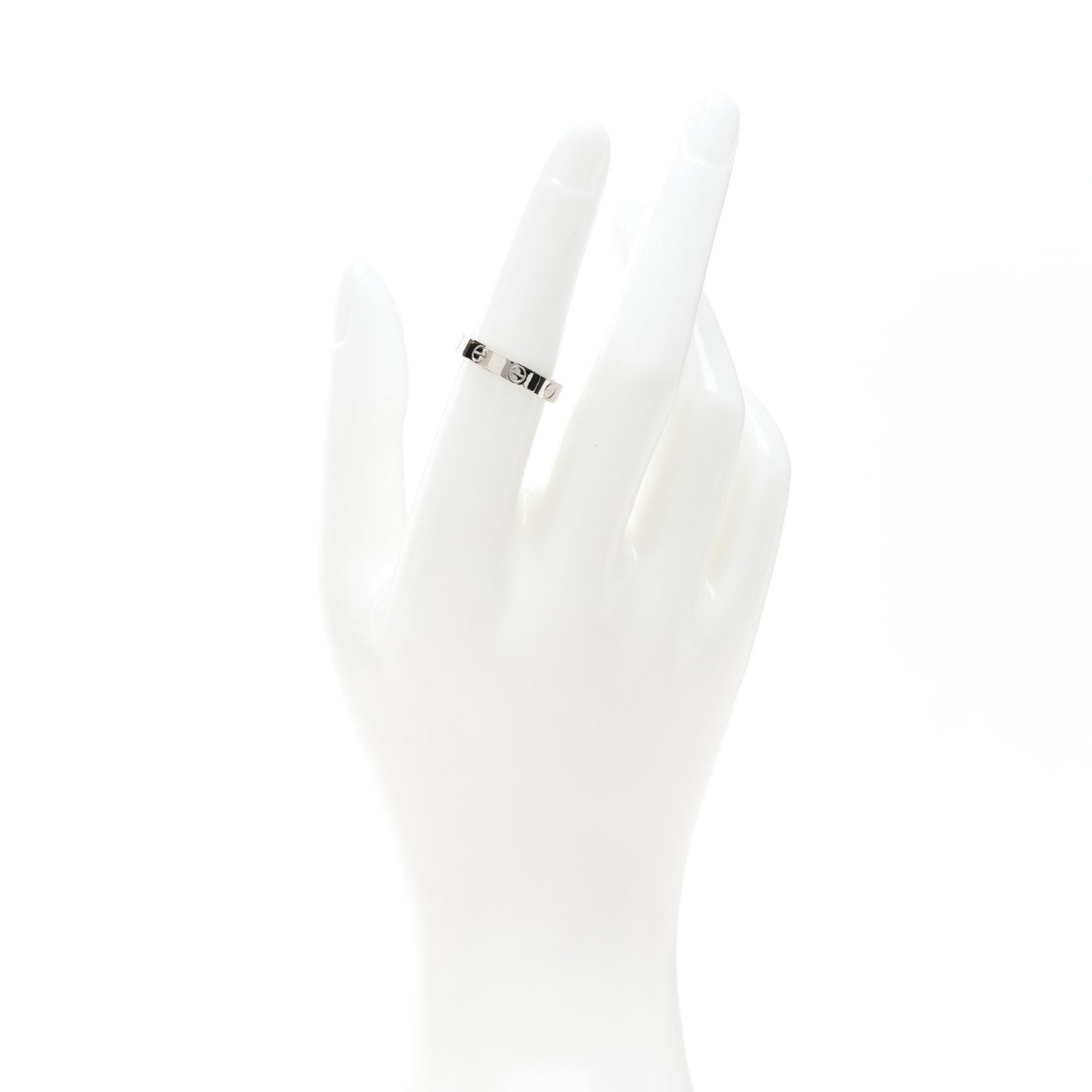 Cartier 18K White Gold 3.5mm LOVE Wedding Band Ring 52 6 2 of 4