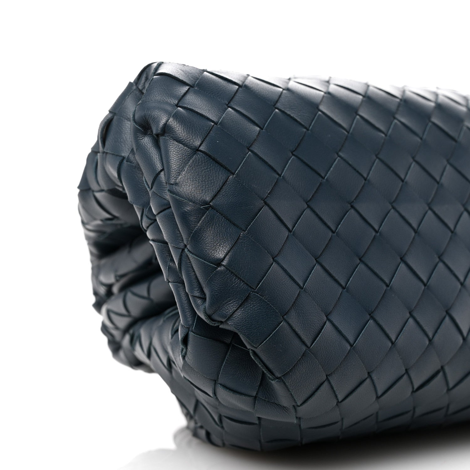 Bottega Veneta Nappa Maxi Intrecciato The Pouch Oversized Clutch Deep Blue 8 of 9