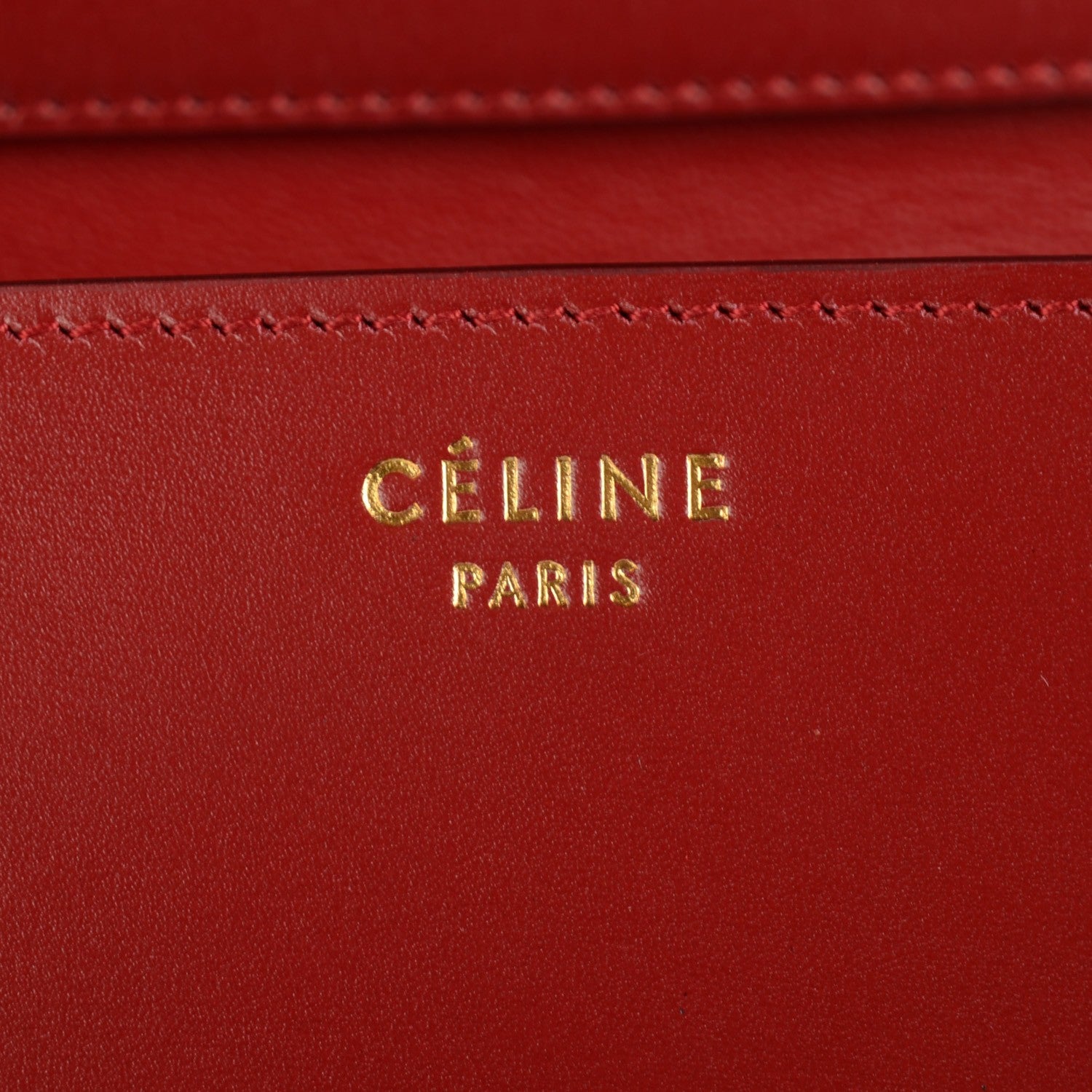 Celine Box Calfskin Medium Classic Box Flap Bag Red 7 of 10