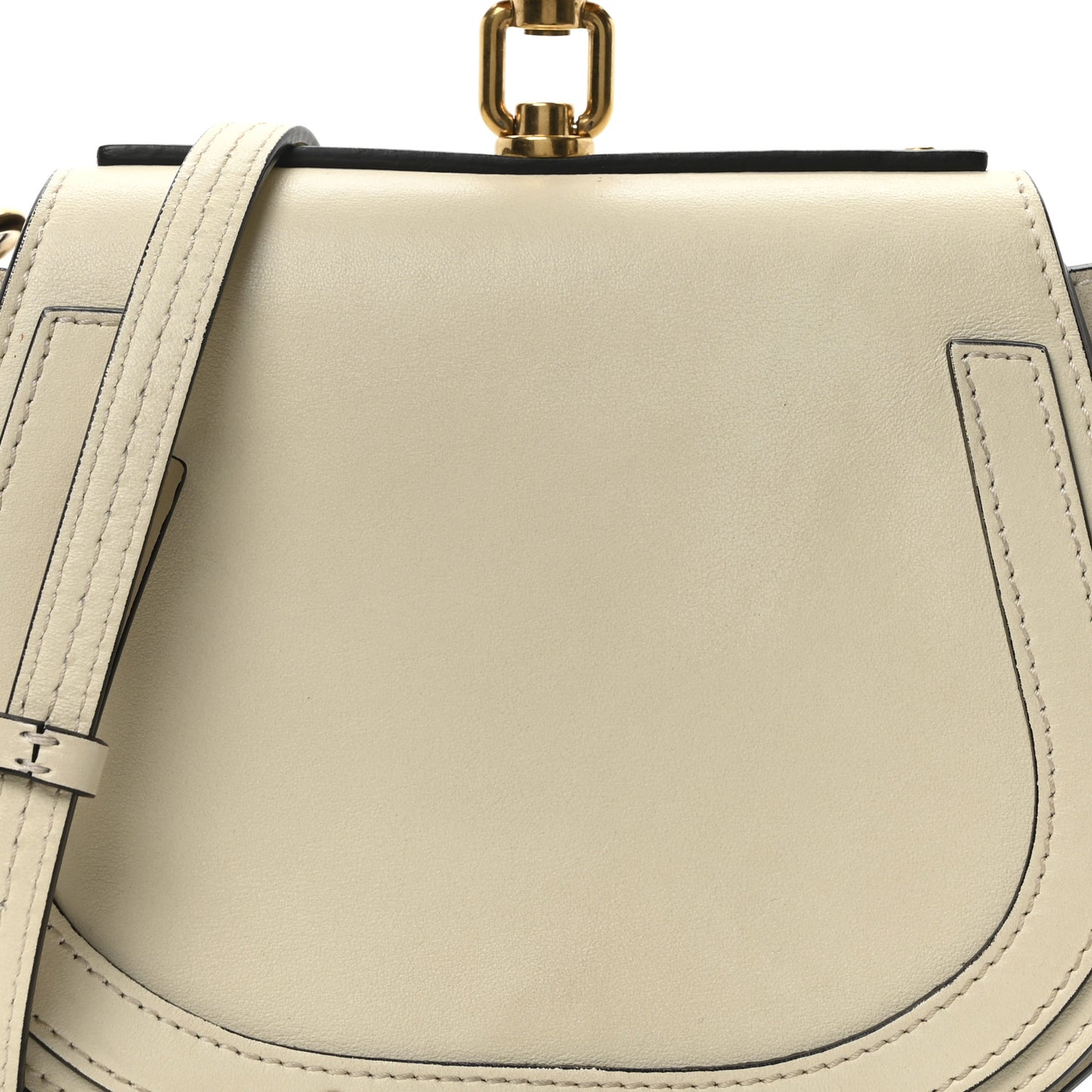 Calfskin Suede Small Nile Bracelet Bag Off White