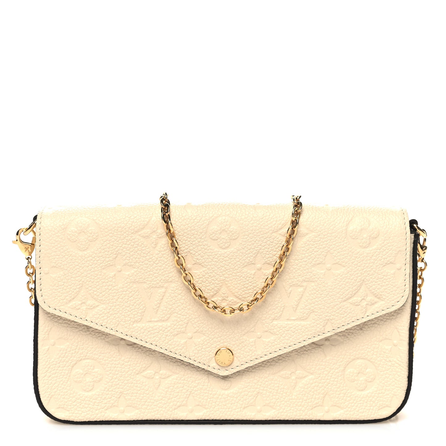 Empreinte Pochette Felicie Chain Wallet Cream