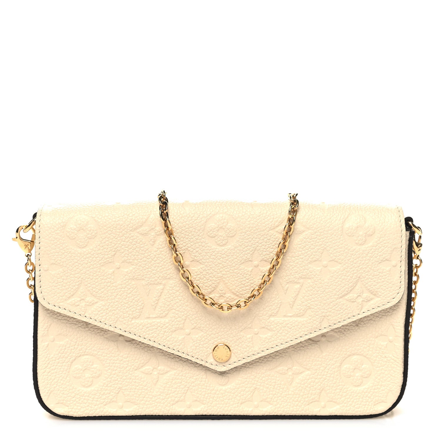 Louis Vuitton Empreinte Pochette Felicie Chain Wallet Cream 3 of 11