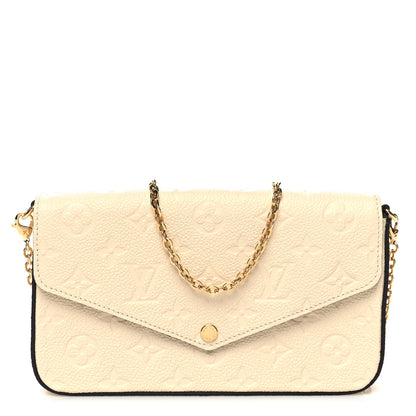 Louis Vuitton Empreinte Pochette Felicie Chain Wallet Cream 3 of 11