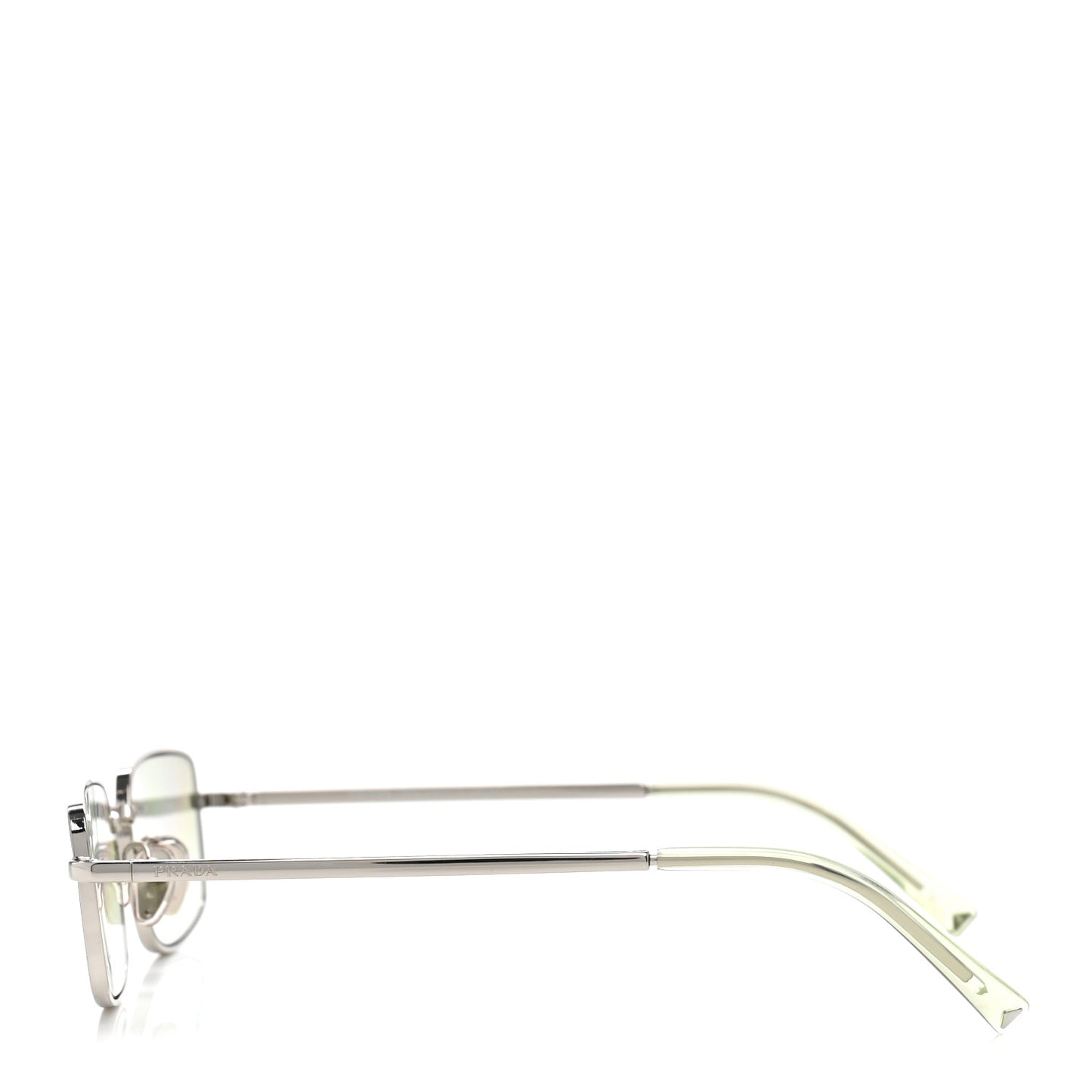 Metal Rectangular Sunglasses SPR A60 Light Green Silver