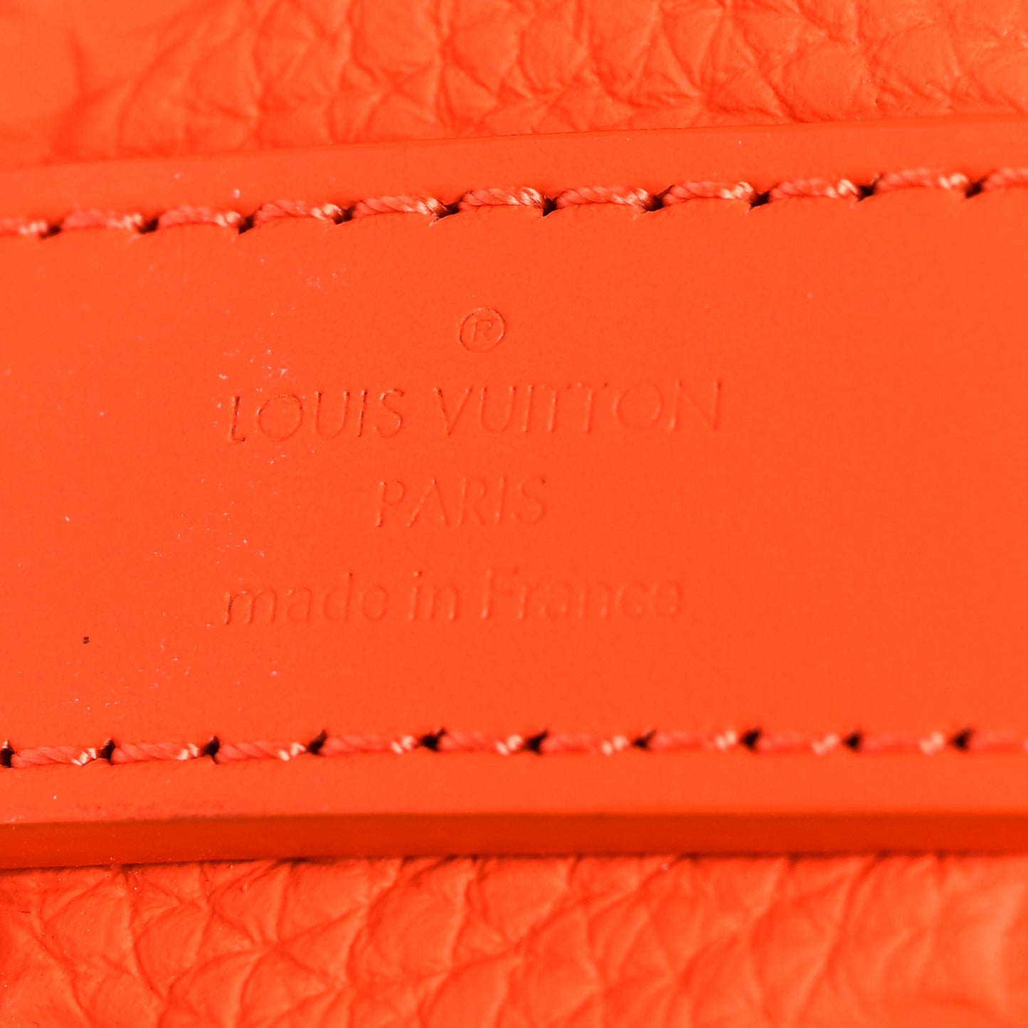 Grained Calfskin Aerogram Keepall XS Orange